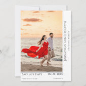 Minimaliserende Moderne Foto sparen de Datum | wit Save The Date (Voorkant)