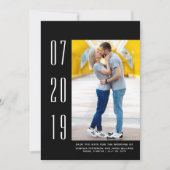 Minimaliserende Moderne Foto sparen de Datum | Zwa Save The Date (Voorkant)