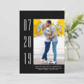 Minimaliserende Moderne Foto sparen de Datum | Zwa Save The Date (Staand voorkant)