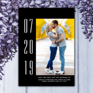 Minimaliserende Moderne Foto sparen de Datum   Zwa Save The Date