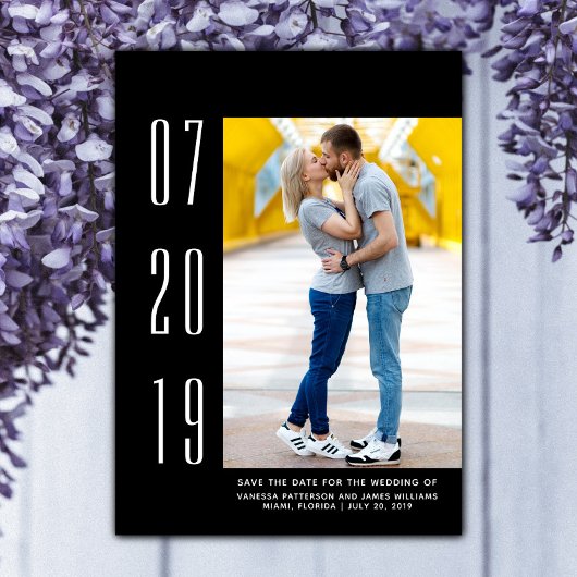 Minimaliserende Moderne Foto sparen de Datum | Zwa Save The Date