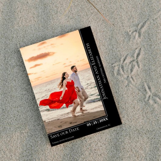 Minimaliserende Moderne Foto sparen de Datum | Zwa Save The Date