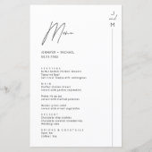 Minimaliserende Moderne Kaart van het Menu van Ini (Voorkant)