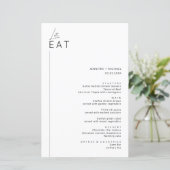 Minimaliserende Moderne Kaart van het Menu van Ini (Staand voorkant)