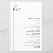 Minimaliserende Moderne Kaart van het Menu van Ini (Voorkant)
