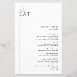 Minimaliserende Moderne Kaart van het Menu van Ini