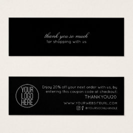 Minimaliserende Moderne Kortingen voor Bedankt van Mini Visitekaartjes