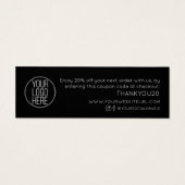 Minimaliserende Moderne Kortingen voor Bedankt van Mini Visitekaartjes (Achterkant)