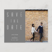 Minimaliserende Moderne Manuscript de Foto sparen Briefkaart (Voorkant)