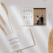 Minimaliserende Moderne Manuscript de Foto sparen  Briefkaart