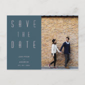 Minimaliserende Moderne Manuscript de Foto sparen  Briefkaart (Voorkant)