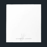 Minimaliserende Monogram handgeschakelde Initialen Notitieblok<br><div class="desc">Minimalistisch Notitieblok van Monogramhandgeschakelde Initialen</div>
