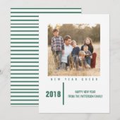 Minimaliserende Nieuwjaarsfotokaart van Chic | Gro Feestdagenkaart (Voorkant / Achterkant)