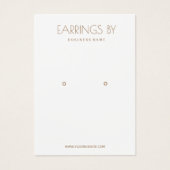 Minimaliserende oorkaart visitekaartje (Voorkant)