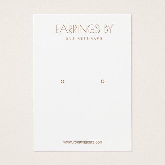 Minimaliserende oorkaart visitekaartje (Voorkant)