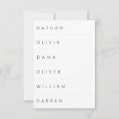 Minimaliserende opnamekaart voor gasten 6 in 1 aankondiging (Voorkant)