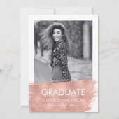 Minimaliserende Photo Afstuderen Announcement Card Aankondiging (Voorkant)