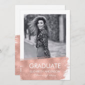 Minimaliserende Photo Afstuderen Announcement Card Aankondiging (Voorkant / Achterkant)