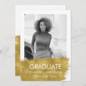 Minimaliserende Photo Afstuderen Announcement Card Aankondiging (Voorkant / Achterkant)