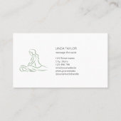 Minimaliserende professionele massage Therapistisc Visitekaartje (Achterkant)