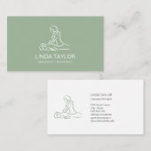 Minimaliserende professionele massage Therapistisc Visitekaartje (Voorkant / Achterkant)