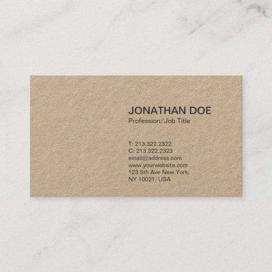 Minimaliserende professionele moderne legante Sjab Visitekaartje (Voorkant)