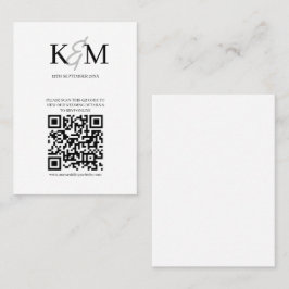 Minimaliserende QR-code RSVP Online Enclosure Visitekaartje