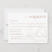 Minimaliserende RSVP-kaartbehuizing voor bruiloft RSVP Kaartje (Voorkant)