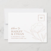 Minimaliserende RSVP-kaartbehuizing voor bruiloft RSVP Kaartje (Achterkant)