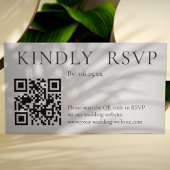 Minimaliserende RSVP online met QR-code Informatiekaartje