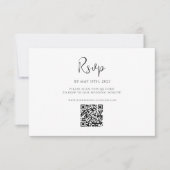 Minimaliserende RSVP QR-kaart voor het bruiloft me (Voorkant)