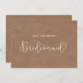 Minimaliserende Rustic Bridesmaid-Kaart Bedankkaart (Voorkant / Achterkant)
