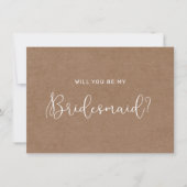 Minimaliserende Rustic Bridesmaid-Kaart Bedankkaart (Voorkant)