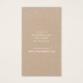 Minimaliserende Rustic Kraft Earring Display Kaart (Achterkant)