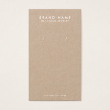 Minimaliserende Rustic Kraft Earring Display Kaart