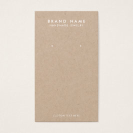 Minimaliserende Rustic Kraft Earring Display Kaart