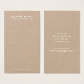 Minimaliserende Rustic Kraft Earring Display Kaart (Voorkant /achterkant)