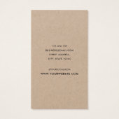 Minimaliserende Rustic Kraft Earring Display Kaart (Achterkant)