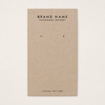 Minimaliserende Rustic Kraft Earring Display Kaart