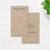 Minimaliserende Rustic Kraft Earring Display Kaart (Bureau)