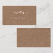 Minimaliserende Rustic Registry Enclosure Kaart (Voorkant / Achterkant)