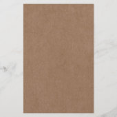 Minimaliserende Rustic Wedding-menukaart (Achterkant)