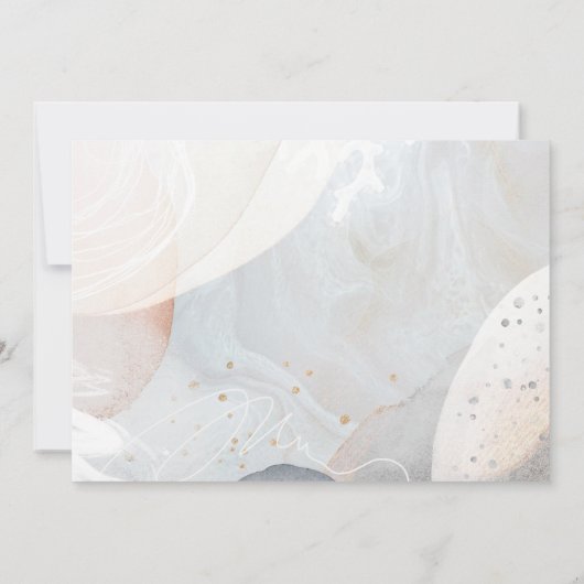 Minimaliserende scriptgepersonaliseerde parketbrie notitiekaartje (Achterkant)