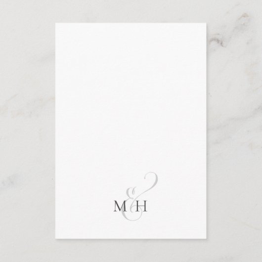 Minimaliserende Simple Wedding Details QR Code Sja Informatiekaartje (Achterkant)