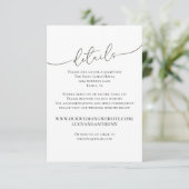 Minimaliserende Simple Wedding Details Website Sja Informatiekaartje (Staand voorkant)