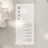 Minimaliserende Simple Wedding Menu Card