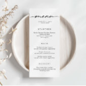 Minimaliserende Simple Wedding Menu Card