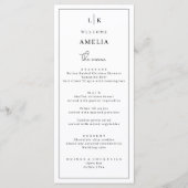 Minimaliserende Simple Wedding Menu Card (Voorkant)