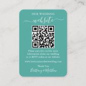 Minimaliserende Simple Wedding Website Foto QR Bla Informatiekaartje (Voorkant)