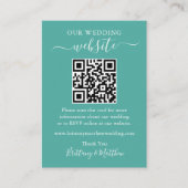 Minimaliserende Simple Wedding Website QR Blauwgro Informatiekaartje (Voorkant)
